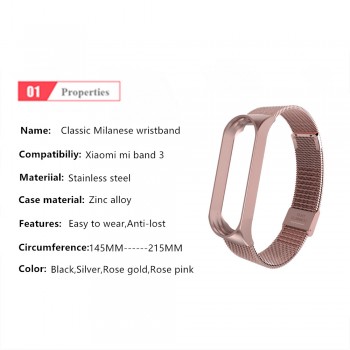 Mi Band 3 Wrist Strap Metal Screwless Stainless Steel For Xiaomi Mi Band 3 Strap Bracelet Miband 3 Wristbands Pulseira Miband3