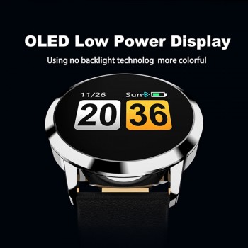 VESTMADRA Q8 OLED Color Screen Smart Watch Fashion Electronic Men Women Waterproof Heart Rate Monitor Fitness Tracker Smartwatch