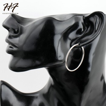 Africa Minimalist Hoop Earrings for Women Rose Gold Color Fashion Brand Vintage Punk Silver Color Jewelry Jewellery E093 E659