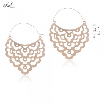Badu Vintage Hoop Earring Women Totem Retro Religion Big Statement Earring Unique Fashion Punk Jewelry