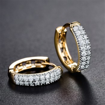 MOLIAM New Arrival Luxurious Hoop Earring Ladies Fashion Shining Crystal Zircon Earrings for Women Wedding Accessories MLE177