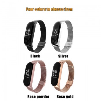 New Greentiger Steel Strap For Xiaomi Smart Bracelet stainless steel replacement Strap For Mi band 3  Xiaomi Smart Wristband