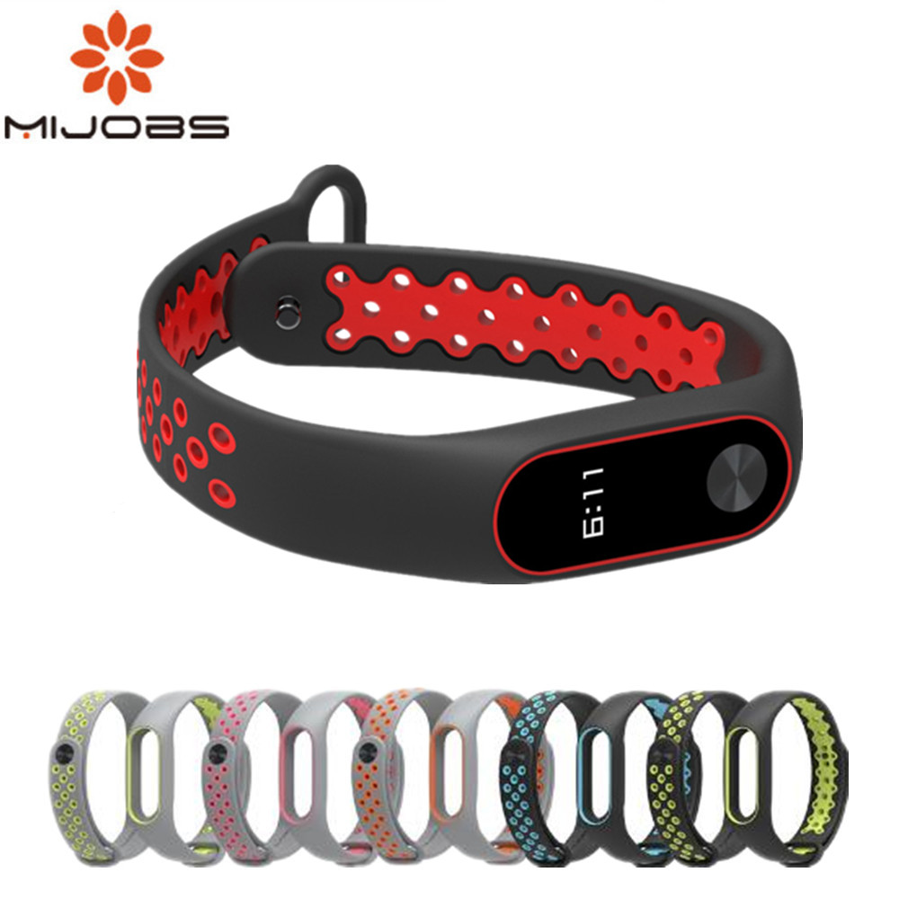 Mijobs mi band 2 Bracelet Strap Colorful Strap Wristband Replacement Smart Accessories For Xiaomi Mi Band 2 Silicone Bracelet