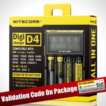 Nitecore D4 D2 New I4 I2 Digicharger LCD Intelligent Circuitry Global Insurance li-ion 18650 14500 16340 26650 Battery Charger