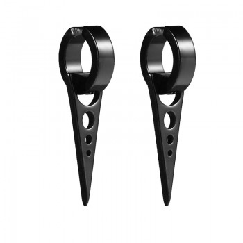 1 Pair 2PC Black Titanium Steel Triangle Arrow Clip Earrings Male Female Earrings No Ear Hole Men Earrings Trendy Party Jewelry