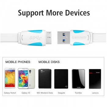 Vention Super Speed USB 3.0 Cable to Micro-B Cable Data Transfer Cable Fast Charger Cable For Hard Drive Galaxy Note 3 Galaxy S5