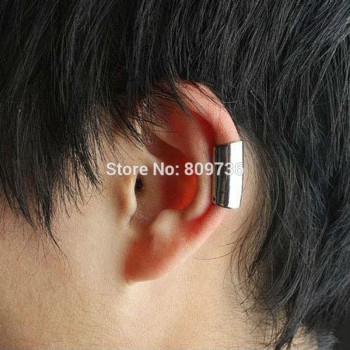 1pc HOT Long Tube Shape Ear Cuff Simple Clip On Wrap Cartilage Earrings For Women Punk No Piercing Jewelry Silver Gold Color