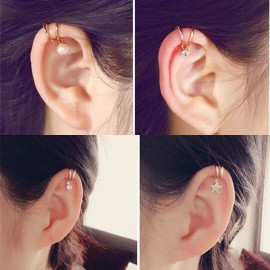 2019 New Pendientes Brincos Girls Earing Boucle Bijoux Heart Cross Clip Ear Cuff Earrings Women Charming Non Piercing Jewelry