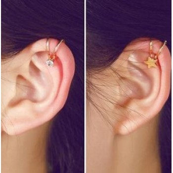 2019 New Pendientes Brincos Girls Earing Boucle Bijoux Heart Cross Clip Ear Cuff Earrings Women Charming Non Piercing Jewelry