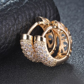 2017 fashion cc earrings for women zirconia clip earring rose gold filled with austrian crystal boucle doreille jewelry E022
