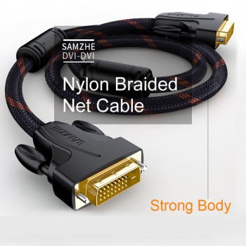 SAMZHE 1080P DVI Cable 24+1 Model 18 Pin Single Dual 1m/1.5m/2m/3m/5m/8m/10m DVI to DVI Cable Adapter for Projector Laptop TV