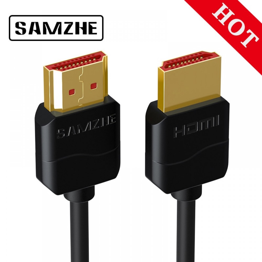 SAMZHE 4K HDMI 50/60Hz HDMI 2.0 Cable to Slim HDMI Cable for PS3 Projector HD LCD Apple Laptop TV Computer Cables