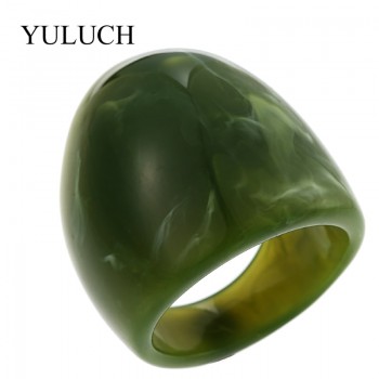 Irregular Shape BIG SIZE Gift Grain Women/Men Rings Semi-precious Stone Rings For Party Wedding Blue/Red/Brown/Green 1 piece