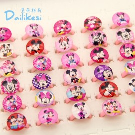 2018 free delivery 10pcs cute cartoon girl Mini Mitch children mixed resin ring jewellery wholesale many gifts