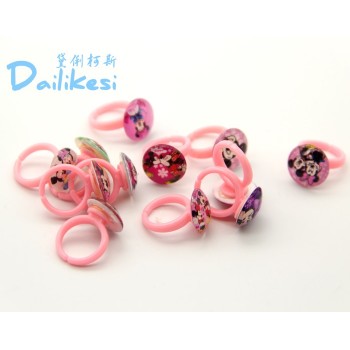2018 free delivery 10pcs cute cartoon girl Mini Mitch children mixed resin ring jewellery wholesale many gifts