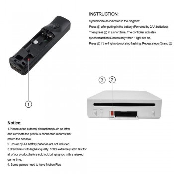 For Nintend Wii Wireless GamePad Remote Controle Without Motion Plus+Nunchuck Controller Joystick For Nintendo Wii Accessories