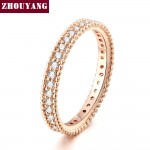 ZHOUYANG Wedding Ring  For Women Simple Classic Cubic Zirconia Rose Gold Color Wedding amp; Engagement Ring Fashion Jewelry ZYR490