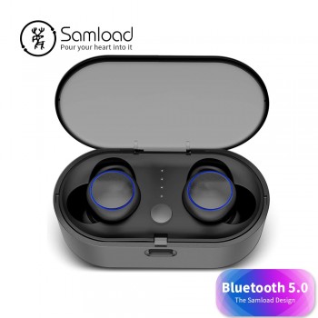 Samload T02 Bluetooth 5.0 Earphones Stereo in ear Earbuds Mini Games Headphones For Apple iPhone Headset 7 8 X Xs Xr Xiaomi Sony