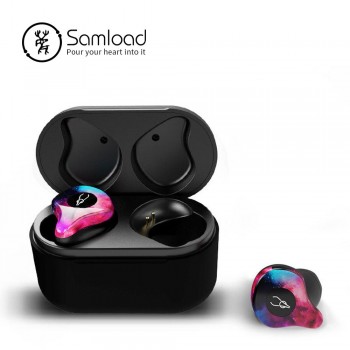 Samload X12P Bluetooth 5.0 Headphones 6D HIFI Sound Wireless Earbud Semi-in-ear Earphones with Charging box For Most Smart phone