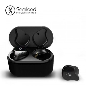 Samload X12P Bluetooth 5.0 Headphones 6D HIFI Sound Wireless Earbud Semi-in-ear Earphones with Charging box For Most Smart phone