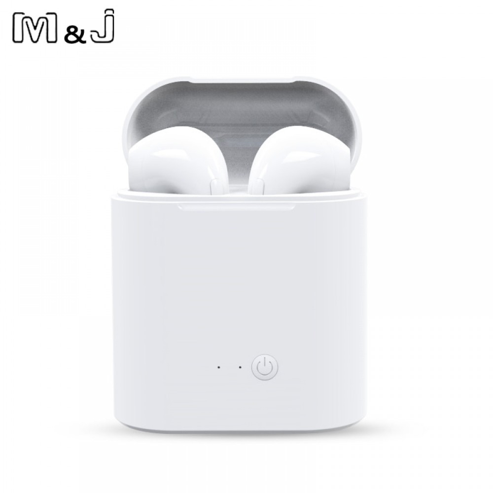 Hot Sell Mamp;J i7s TWS Mini Wireless Bluetooth Earphone Stereo Earbud Headset With Charging Box Mic For All Smart phone