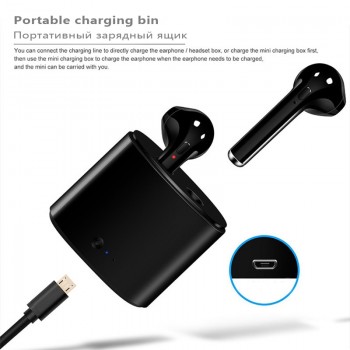 Hot Sell Mamp;J i7s TWS Mini Wireless Bluetooth Earphone Stereo Earbud Headset With Charging Box Mic For All Smart phone