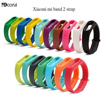 BOORUI Smart Accessories Miband 2 Strap replace for xiaomi mi band 2 sports silicone wrist strap bracelet with varied colors