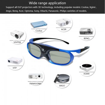 4pcs Active Shutter Rechargeable 3D DLP Glasses Support 144HZ For Xgimi Z3/Z4/Z6/H1/H2 Nuts G1/P2 BenQ Acer amp;DLP LINK Projector