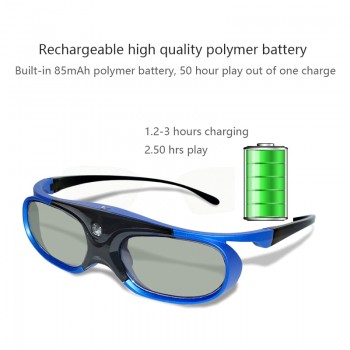 4pcs Active Shutter Rechargeable 3D DLP Glasses Support 144HZ For Xgimi Z3/Z4/Z6/H1/H2 Nuts G1/P2 BenQ Acer amp;DLP LINK Projector