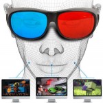 2PCS Red-blue / Cyan Anaglyph Simple Style 3d Glasses 3d Movie Game-extra Upgrade Style