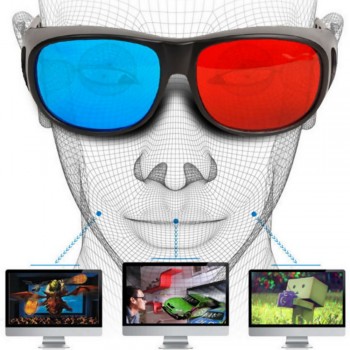 2PCS Red-blue / Cyan Anaglyph Simple Style 3d Glasses 3d Movie Game-extra Upgrade Style