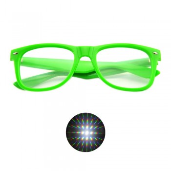 2pcs Premium Plastic 3D Raves Prism Diffraction Glasses for Holiday Lighting Parades,Fireworks and Exhibitions Laser