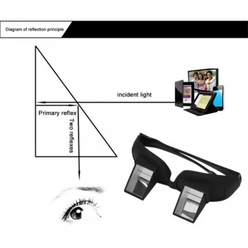 Amazing Lazy Periscope Horizontal Reading TV Sit View Glasses On Bed Lie Down Bed Prism Spectacles Lazy Glasses Smart Glasses