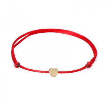 Simple Charm Bracelet black red colour Minimalist Adjustable Rope String Lucky Bracelet heart star For Women lovers bead jewelry