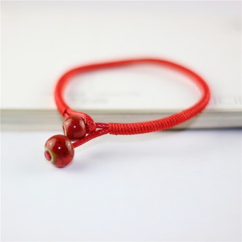 Simple Charm Bracelet black red colour Minimalist Adjustable Rope String Lucky Bracelet heart star For Women lovers bead jewelry