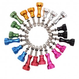 Aluminum Screw CNC Accessories Thumb Knob Stainless Bolt Nut Lone Short Screws Set 3pcs For Gopro Hero 5 4 3+ 3 6 Xiaomi Yi 4K