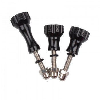 Aluminum Screw CNC Accessories Thumb Knob Stainless Bolt Nut Lone Short Screws Set 3pcs For Gopro Hero 5 4 3+ 3 6 Xiaomi Yi 4K