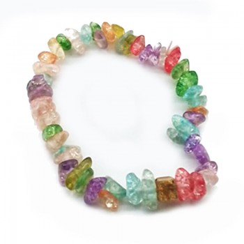 SEDmart 7 Chakra Healing Natural Stone Crystals Chips  Tourmaline Strand Bead  Bracelets For Women Fashion Party Jewelry
