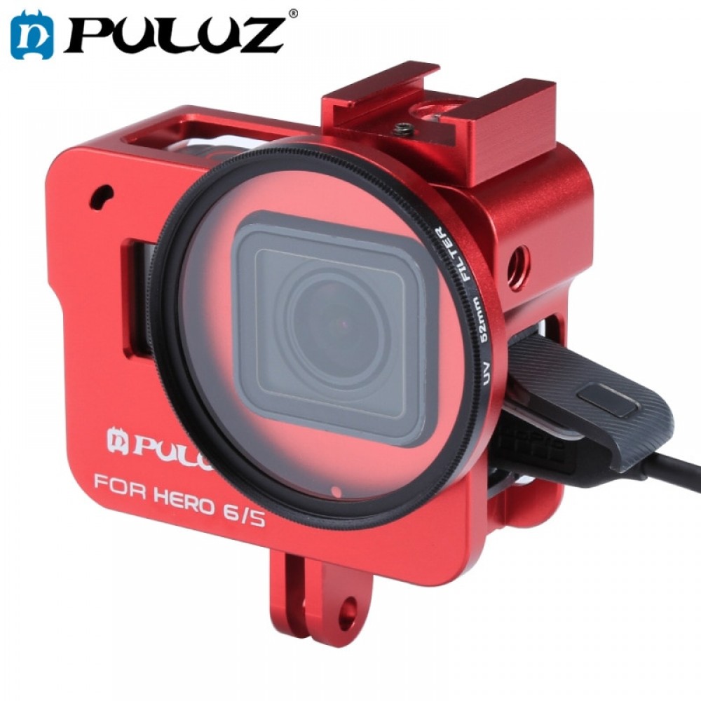 PULUZ Housing Shell For GoPro HERO 7 Black 6/5 Hard Protective Cage+52mm UV Lens 8*6*4.6cm Case For Go Pro Hero5 2018