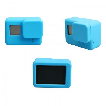 For Go Pro Accessories Action Camera Case Protective Silicone Case Skin +Lens Cap Cover For GoPro Hero 5 6 7 Black Hero Camera