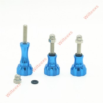 WILTEEXS Accessories 1 Long +2 Short Colorful Thuss Aluminum Bolt Nut Screw for Hero5 4 3 3+ 4 SJ4000 XIAOYI 2 4K Mount