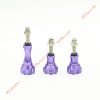 WILTEEXS Accessories 1 Long +2 Short Colorful Thuss Aluminum Bolt Nut Screw for Hero5 4 3 3+ 4 SJ4000 XIAOYI 2 4K Mount