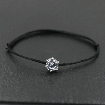 BPPCCR Silver Color Round Rhinestones Crystals AAA Zircon Thin Red Rope Thread String Braided Bracelets Women Gifts Pulsears