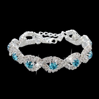 Luxury Crystal Bracelets For Women Silver color Bracelets amp; Bangles Femme Bridal Wedding Jewelry 2018 Vintage Bracelet SBR150218