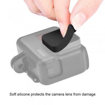 3PCS Lens Cap For GoPro Hero 5 6 7 Black Lens Cover Silicone Protector Case For Go pro Hero 7 6 5 Black Camera Accessories
