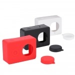 Silicon Soft Case for Xiaomi Yi Actionamp;Sport Camera Case Protecter Cover for Xiaoyi Camera Accessories with Lens Caps