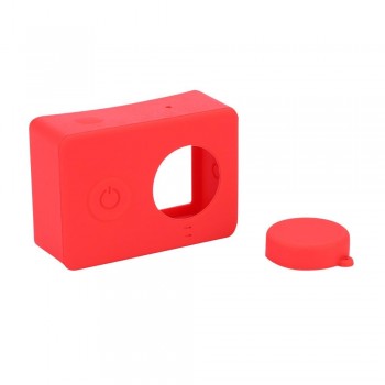Silicon Soft Case for Xiaomi Yi Actionamp;Sport Camera Case Protecter Cover for Xiaoyi Camera Accessories with Lens Caps