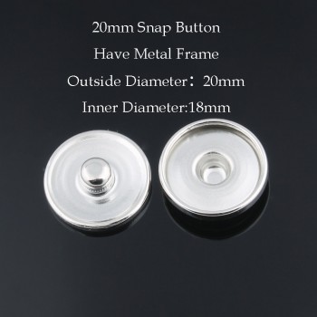 50pcs/lot Hot sale 12MMamp;18MMamp;20MM metal snap buttons for make print glass snap or rhinestone snap buttons DIY Fittings ZM032