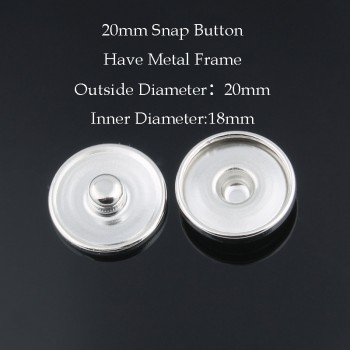 50pcs/lot Hot sale 12MMamp;18MMamp;20MM metal snap buttons for make print glass snap or rhinestone snap buttons DIY Fittings ZM032