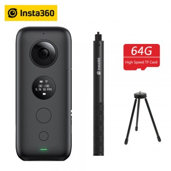 Insta360 ONE X Action Camera VR 360 Panoramic Camera For iPhone and Android 5.7K Video 18MP Photo Invisible Selfie Stick